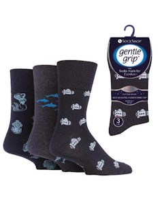 Gentle Grip Fun Feet Deep Sea Socks Navy